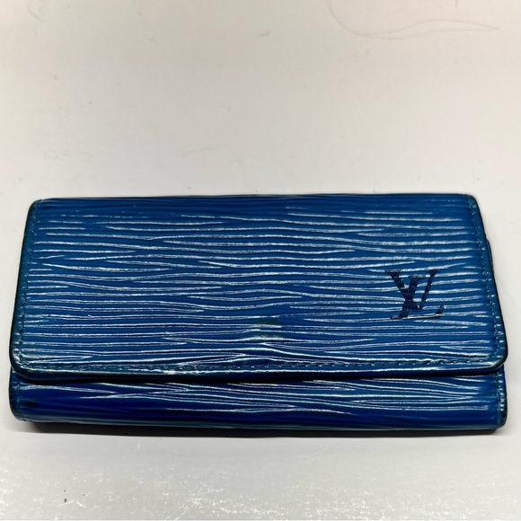 Louis Vuitton Other - Authentic Louis Vuitton blue epi leather 4 key ring card holder